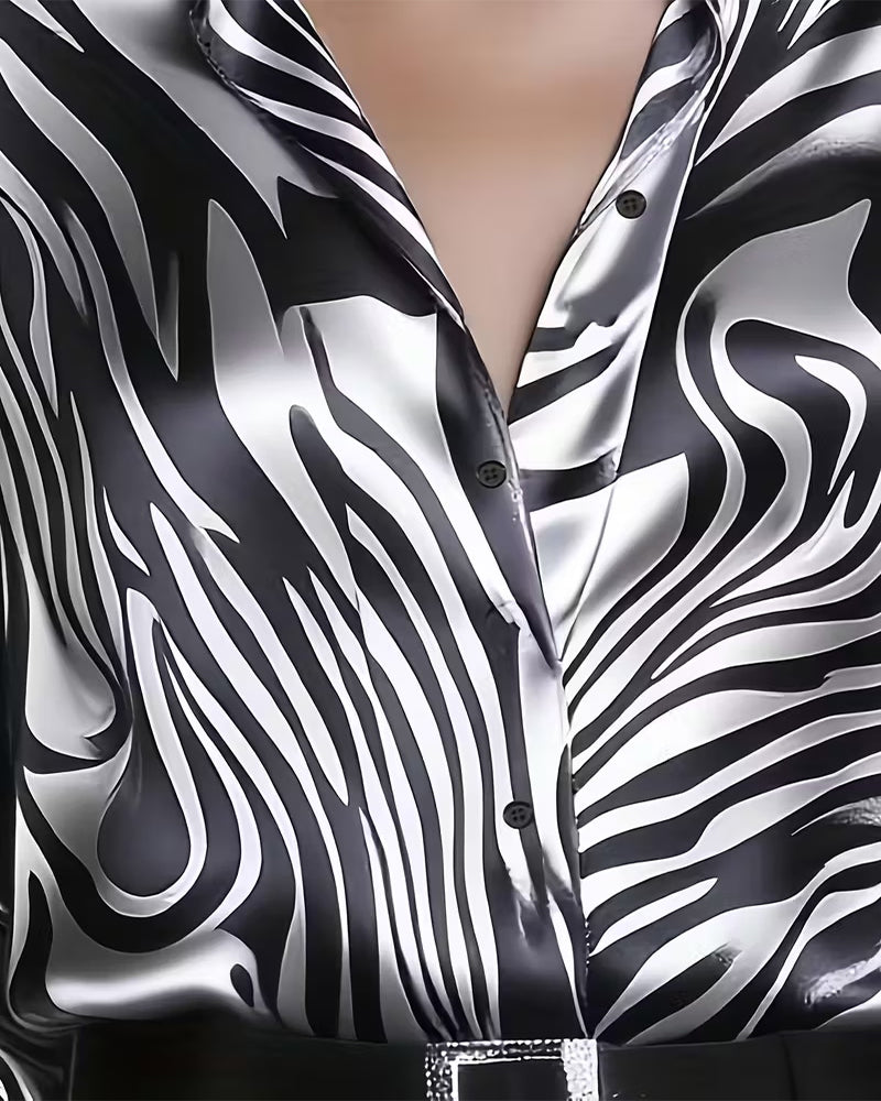 Zebra | Stylowa i Szykowna Koszula z Efektownym Wzorem