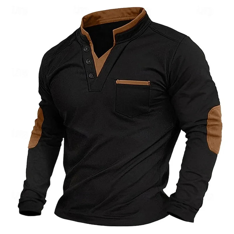 Leon – Bluza męska z dekoltem w serek