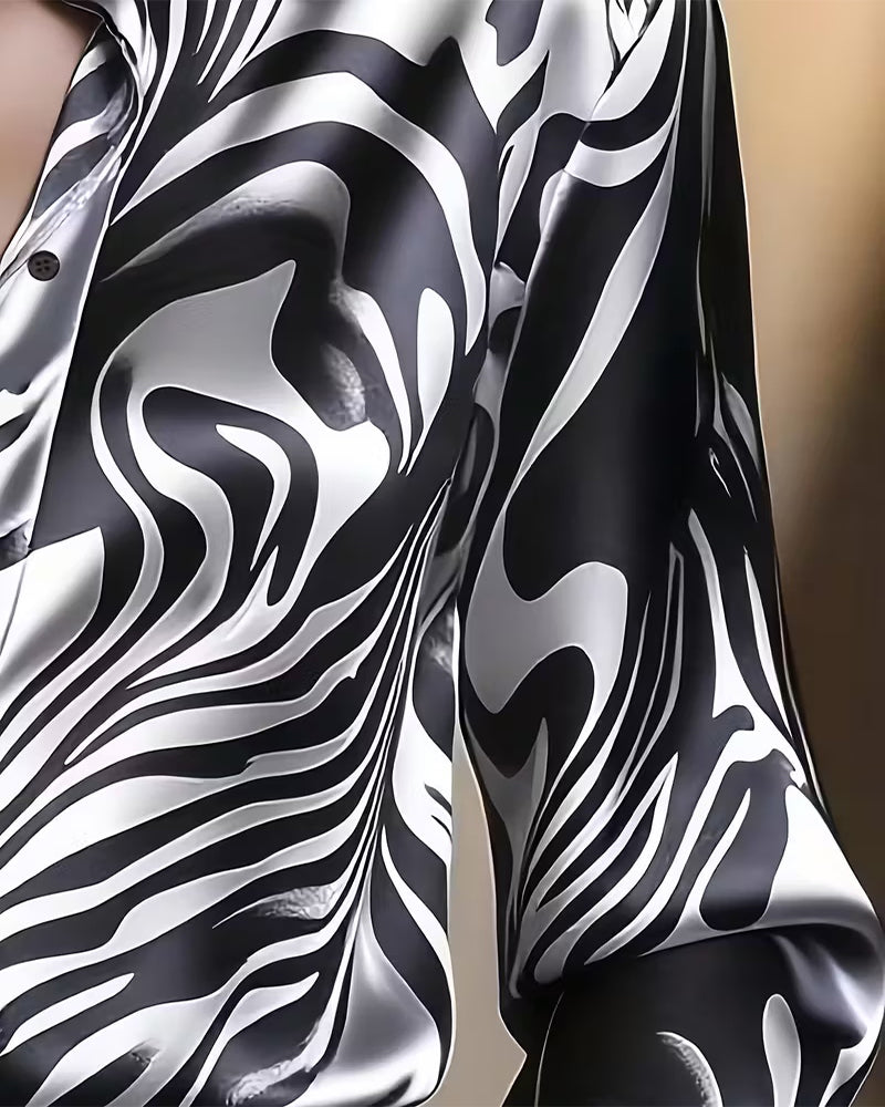 Zebra | Stylowa i Szykowna Koszula z Efektownym Wzorem