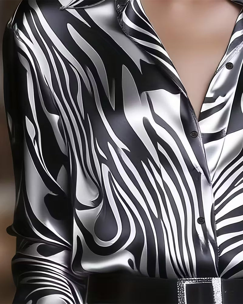 Zebra | Stylowa i Szykowna Koszula z Efektownym Wzorem