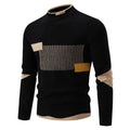 Leonard | Męski welurowy sweter dzianinowy patchwork